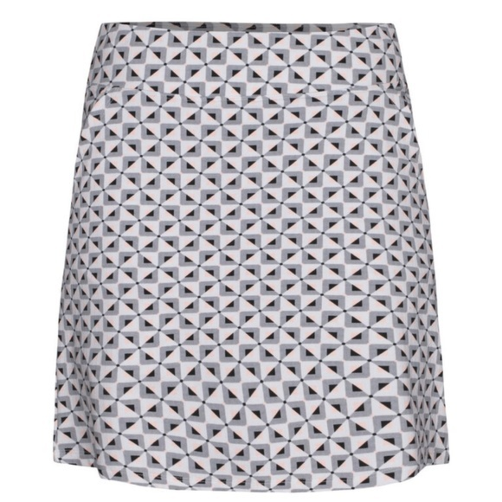 Nivo Sports Lindsay Skort.  Small. Geometric‎ print. White/Grey/Pink/Black.  EUC